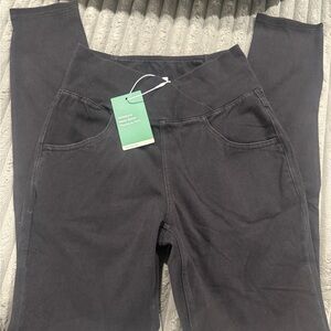 Halara Flex High Waisted Crossover Denim Leggings with Front Pockets